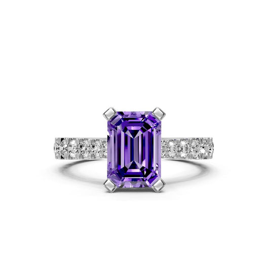 Diamond Ring with Tanzanite in White Gold R38921224