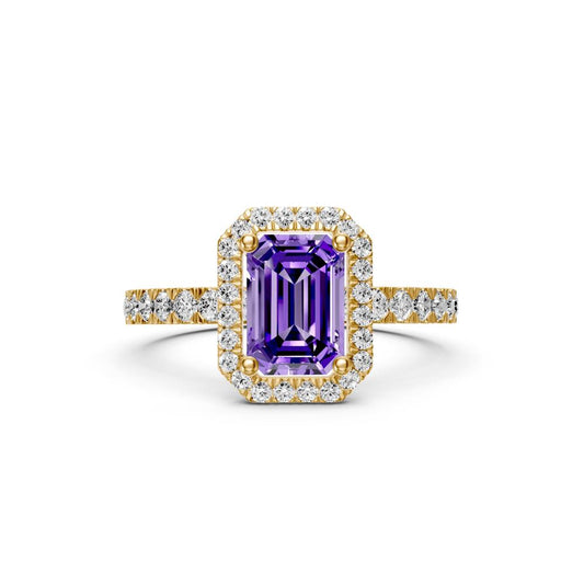 Diamond Ring with Tanzanite in Yellow Gold R38841224