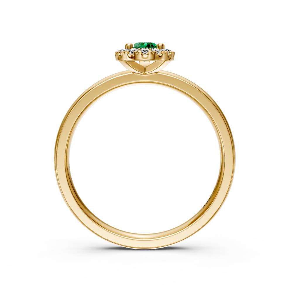 Diamond Ring with Tsavorites in Yellow Gold R38971224