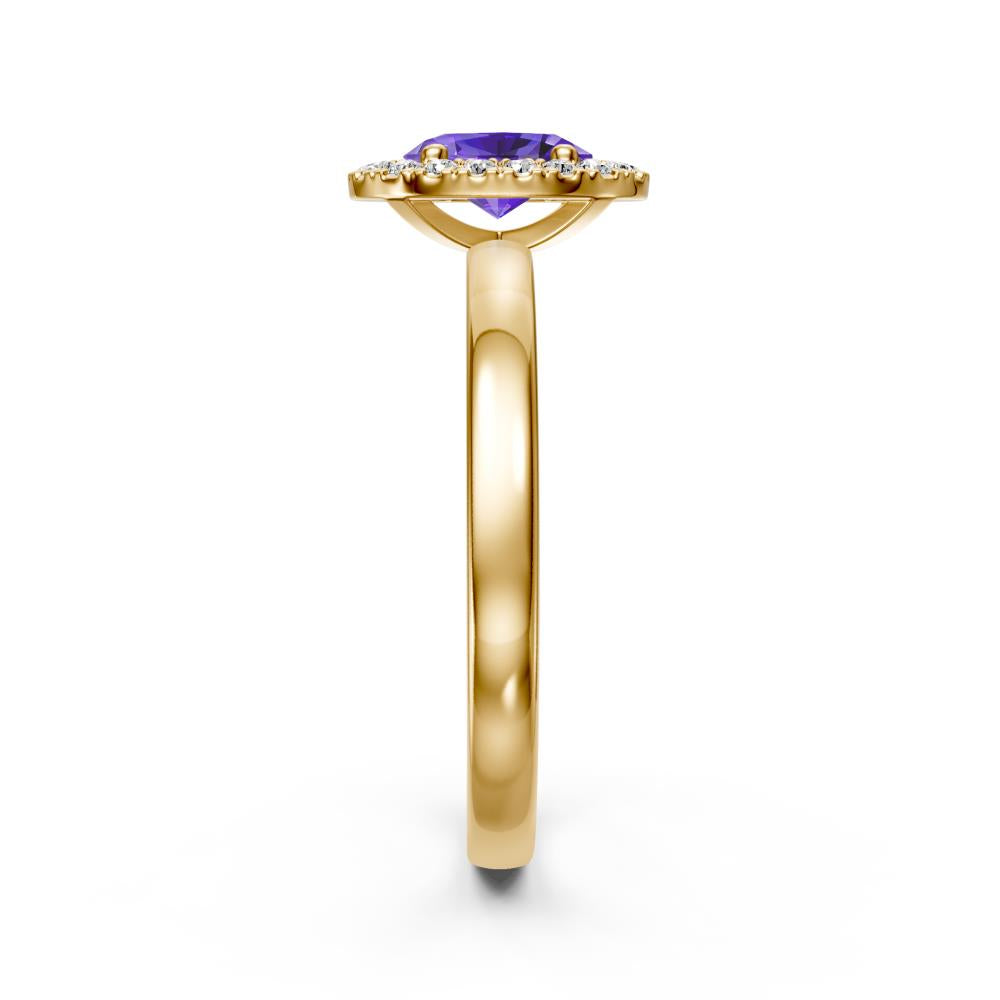 Diamond Ring with Tanzanite in Yellow Gold R38011224