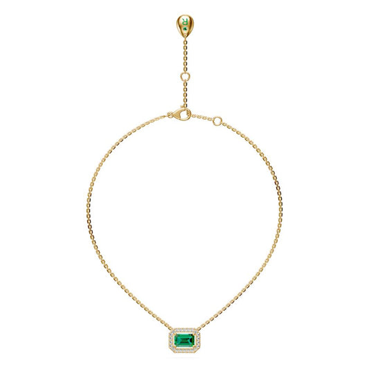 Tsavorite and Diamond Halo Necklace R36241224