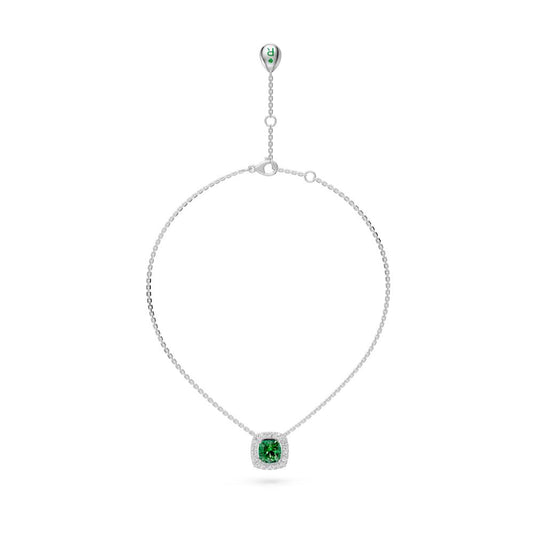 White Gold Necklace with Tsavorite Stone R37351224