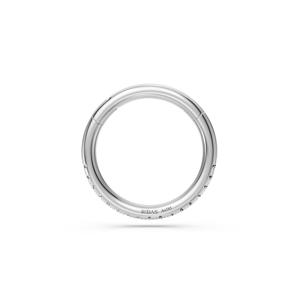 Hoop Earring in White Gold with Diamonds R28961124