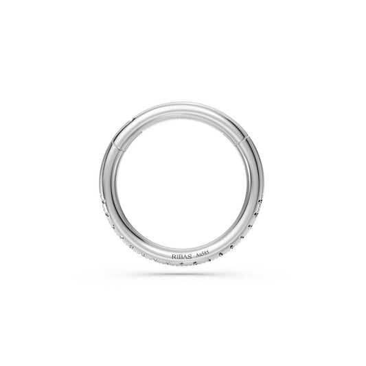 Hoop Earring in White Gold with Diamonds R28961124