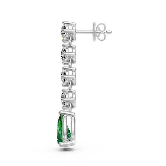 Diamond Earrings in White Gold with Tsavorites R38541224
