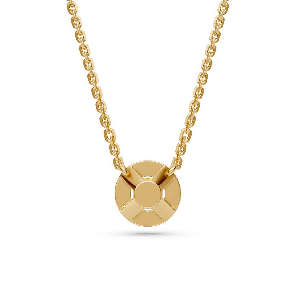 Yellow Gold Necklace with Yellow Sapphire R03110325