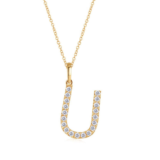 Diamond Letter U Pendant in
Yellow Gold JFA9983
