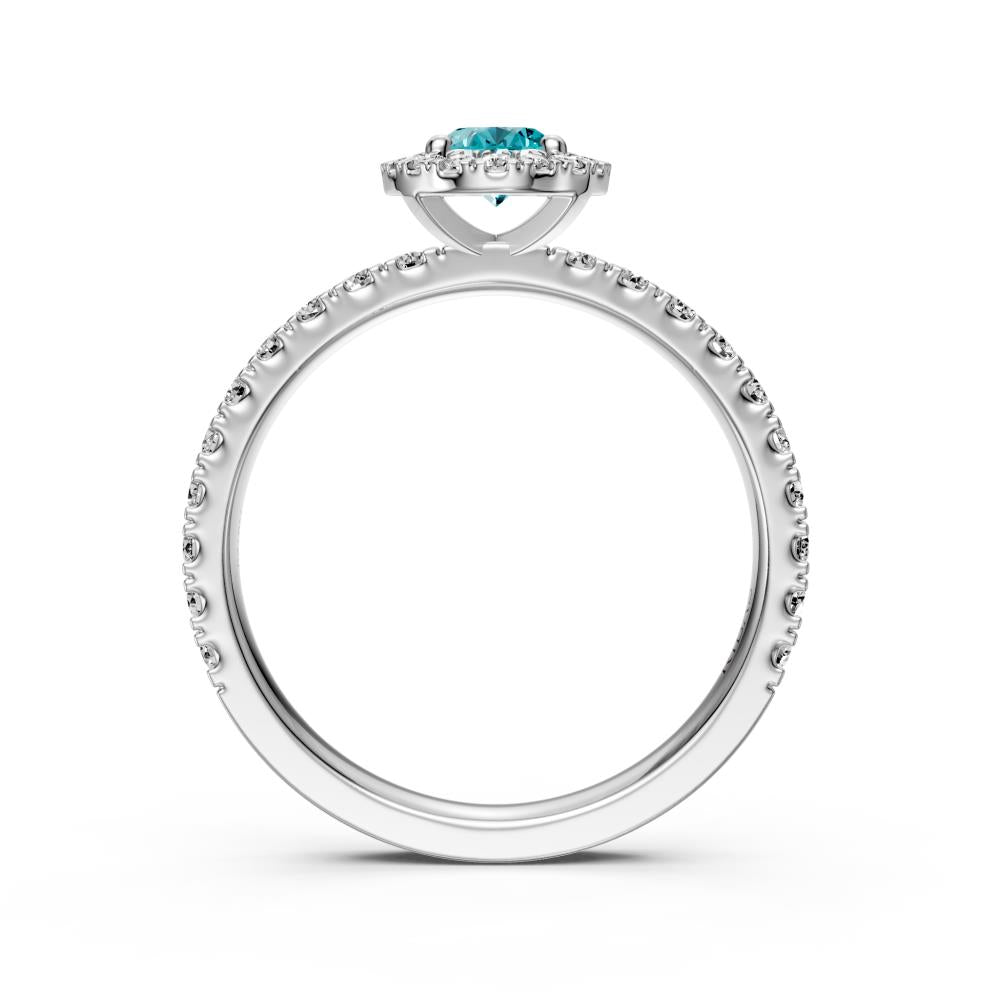 White Gold Rings with Tourmaline Stone R36401224