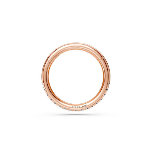Hoop Earring in Rose Gold with Diamonds R29041124