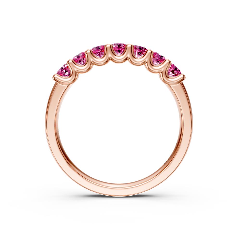 Pink Sapphire Band Ring in Rose Gold R02880325
