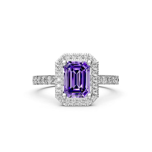 Diamond Ring with Tanzanite in White Gold R38931224
