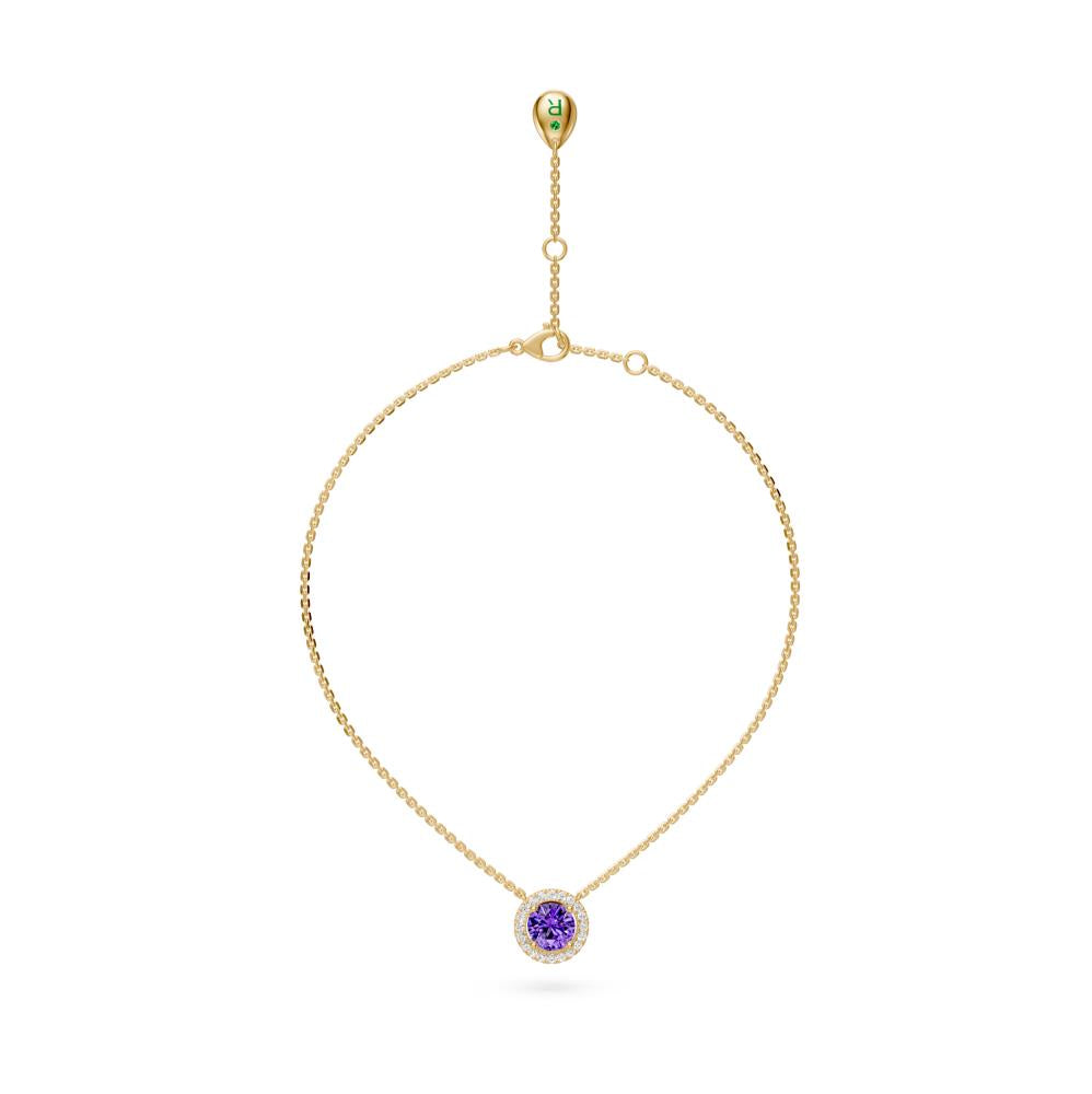 Yellow Gold Necklace with Tanzanite Stone R36851224