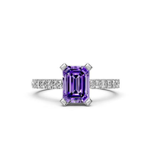 Diamond Ring with Tanzanite in White Gold R38871224