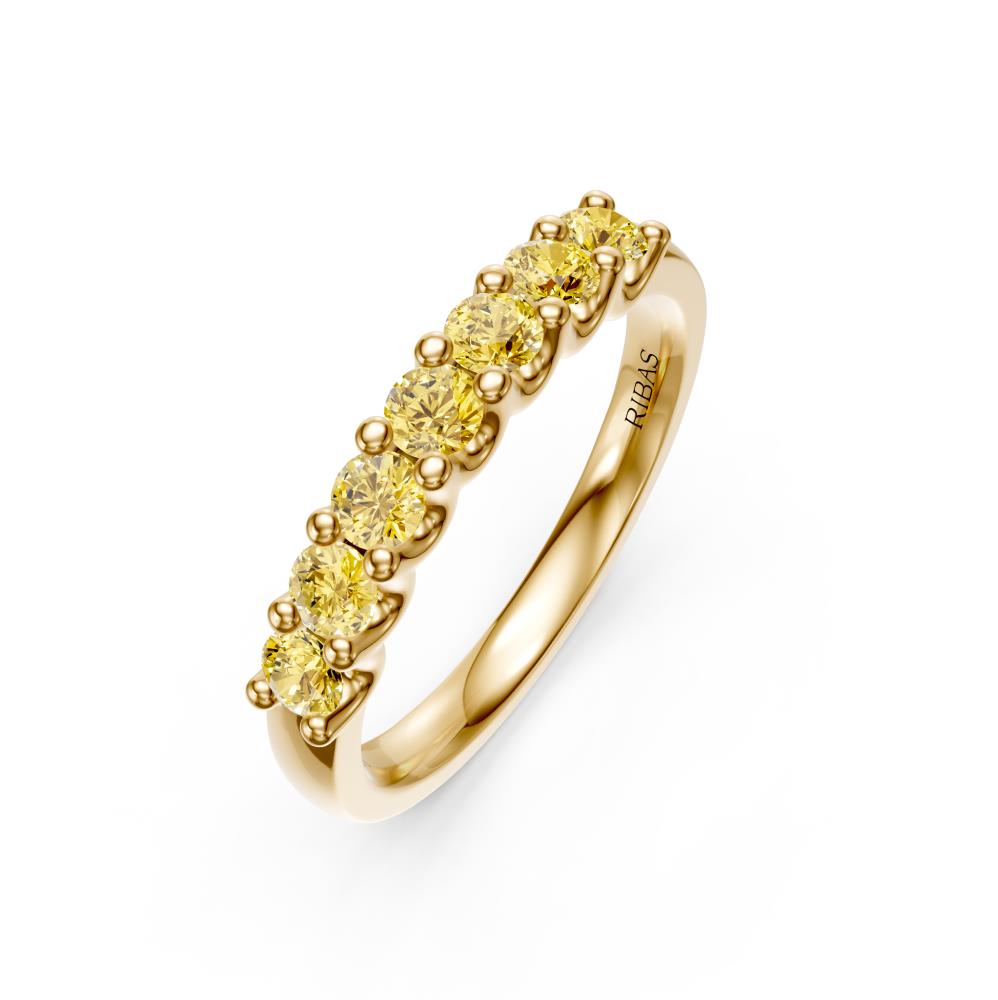 Yellow Sapphire Band Ring in Yellow Gold R03360325