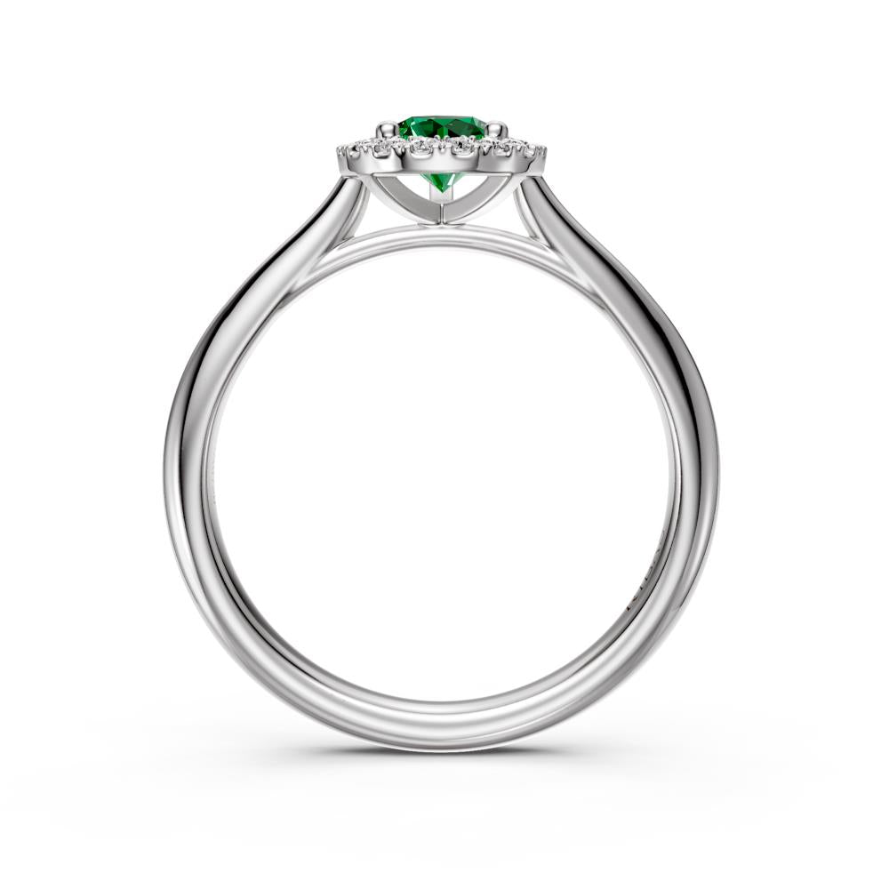 Diamond Ring with Tsavorites in White Gold R38611224