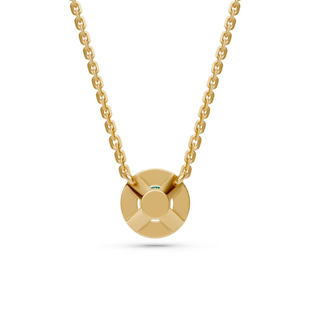 Yellow Gold Necklace with Green Sapphire R02240325