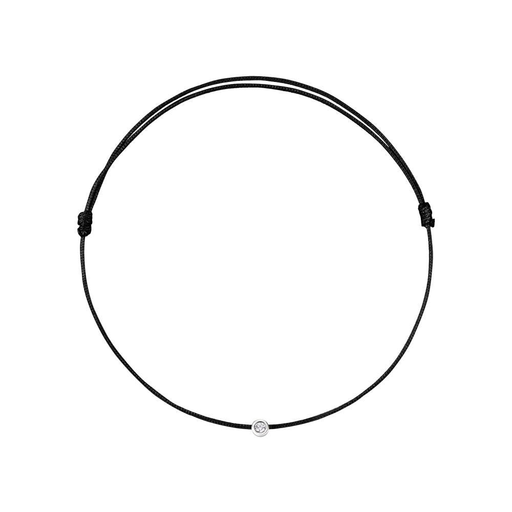 String Bracelet with Diamond in White Gold JFA202070