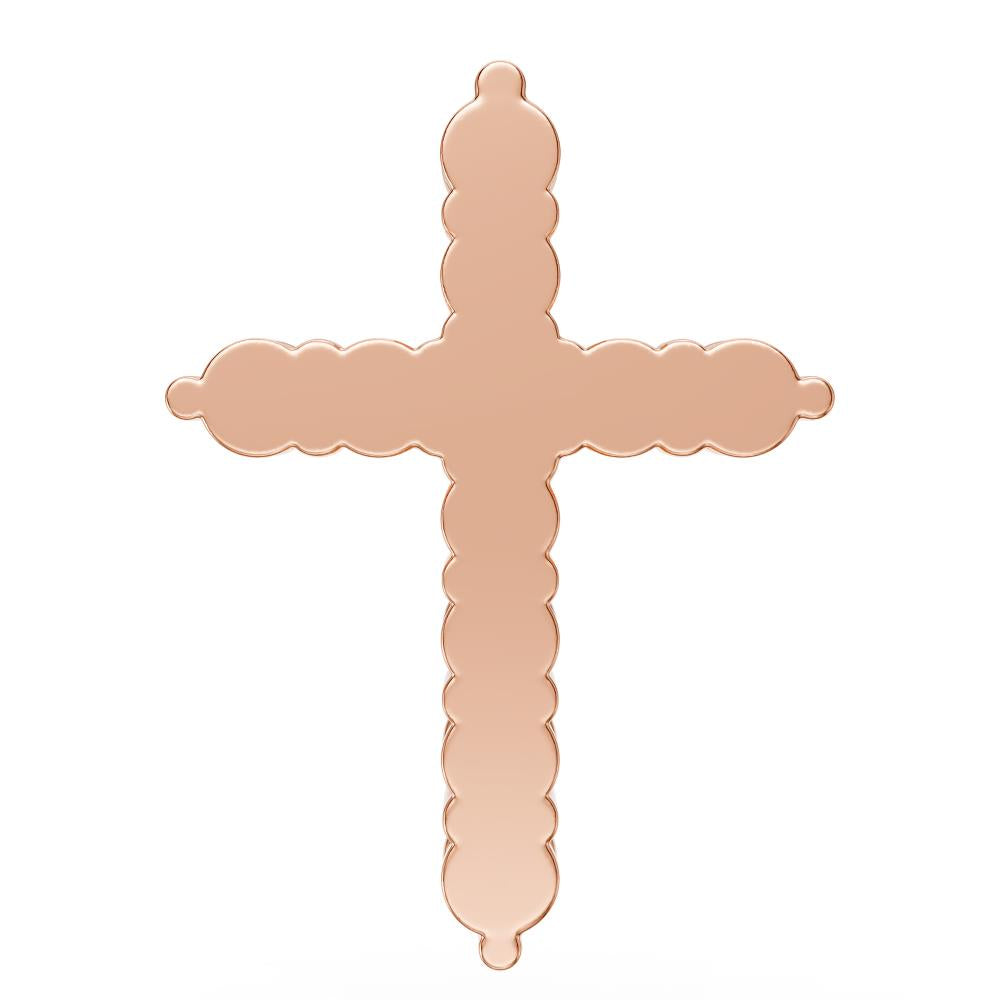 Diamond Cross Pendant in Pink Gold R34881224