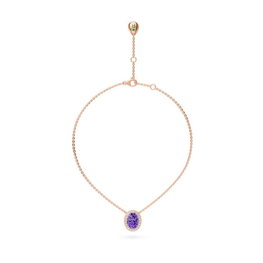 Rose Gold Necklace with Tanzanite Stone R36811224