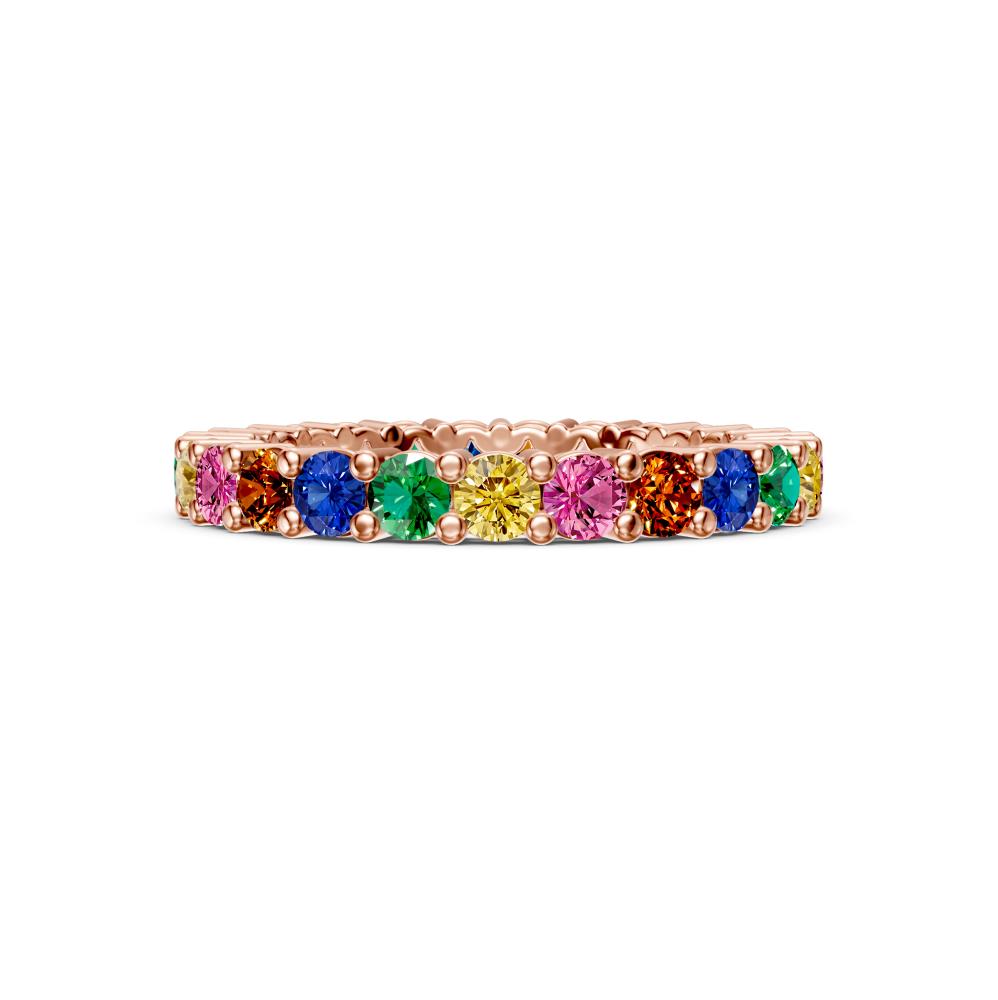 Sapphire Band Ring in Rose Gold R02900325