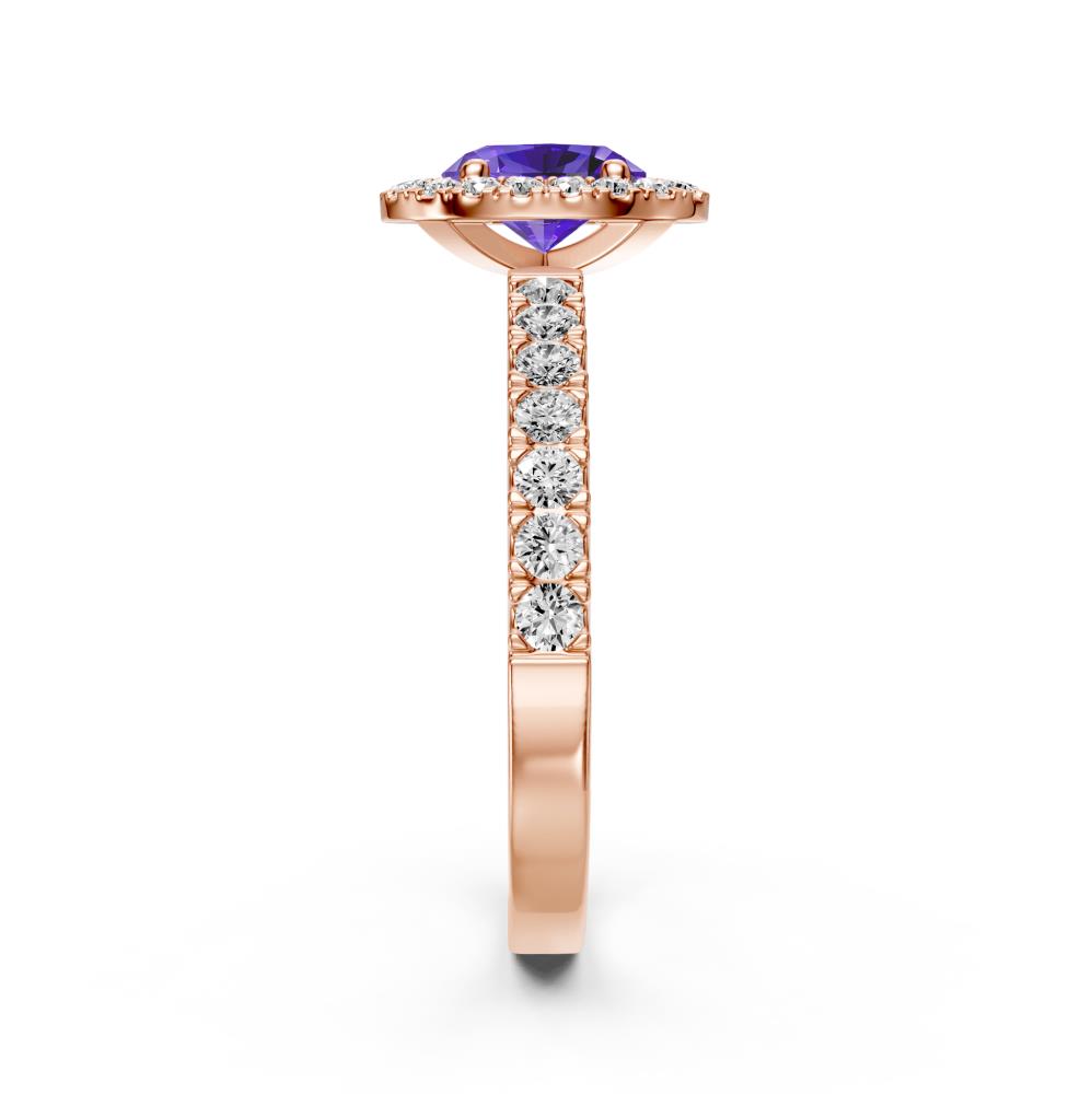 Diamond Ring with Tanzanite in Rose Gold R38151224