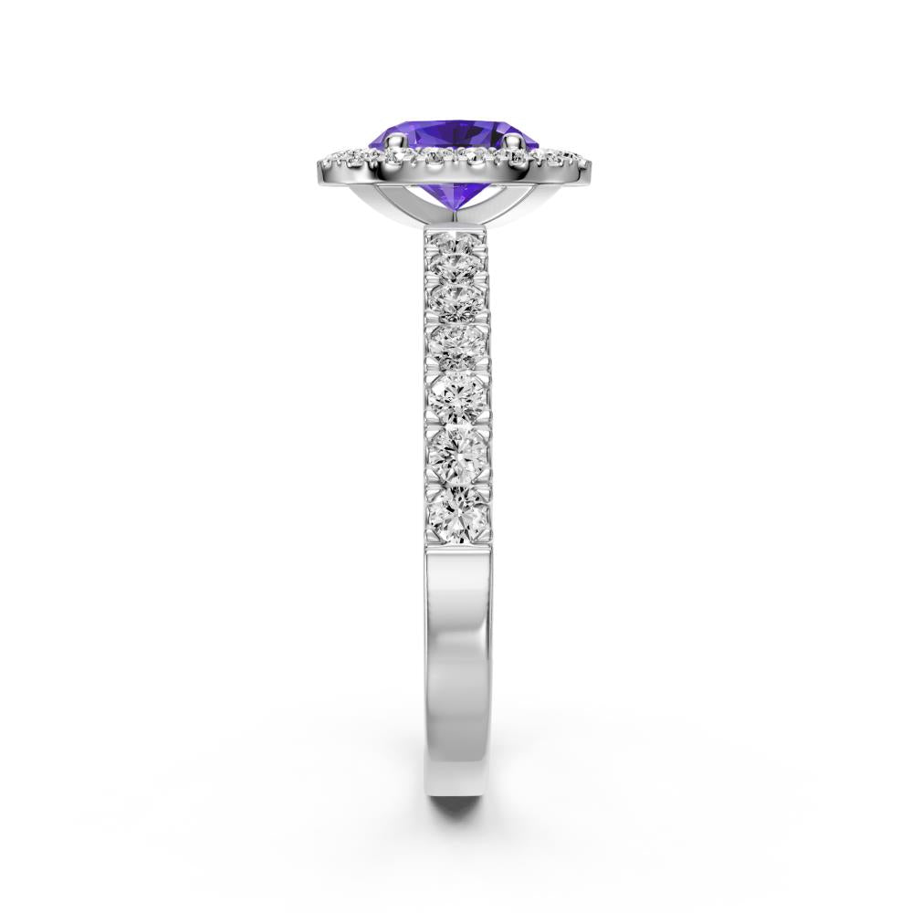 Diamond Ring with Tanzanite in White Gold R38261224