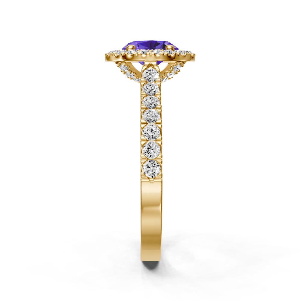 Diamond Ring with Tanzanite in Yellow Gold R38351224