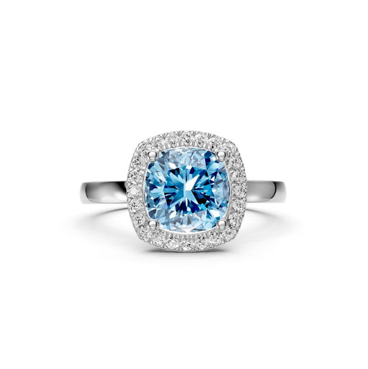 Diamond Ring with Aquamarine in White Gold R39630125