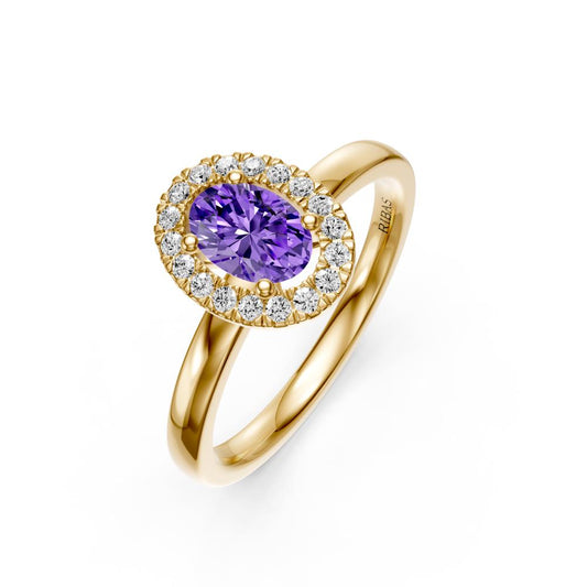 Diamond Ring with Tanzanite in Yellow Gold R38011224