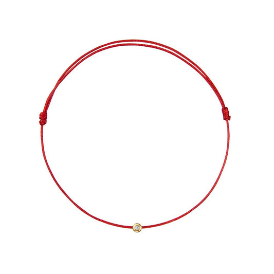 String Bracelet with Diamond in Yellow Gold JFA201840