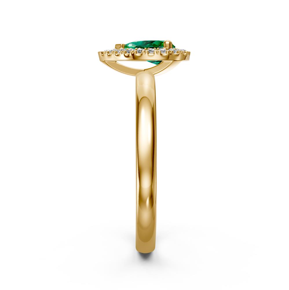 Diamond Ring with Tsavorites in Yellow Gold R38591224