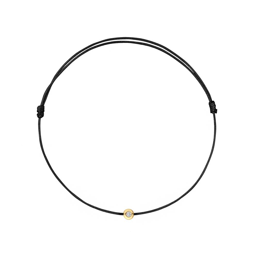 String Bracelet with Diamond in Yellow Gold JFA201799