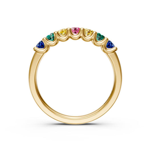 Sapphire Band Ring in Yellow Gold R02710325