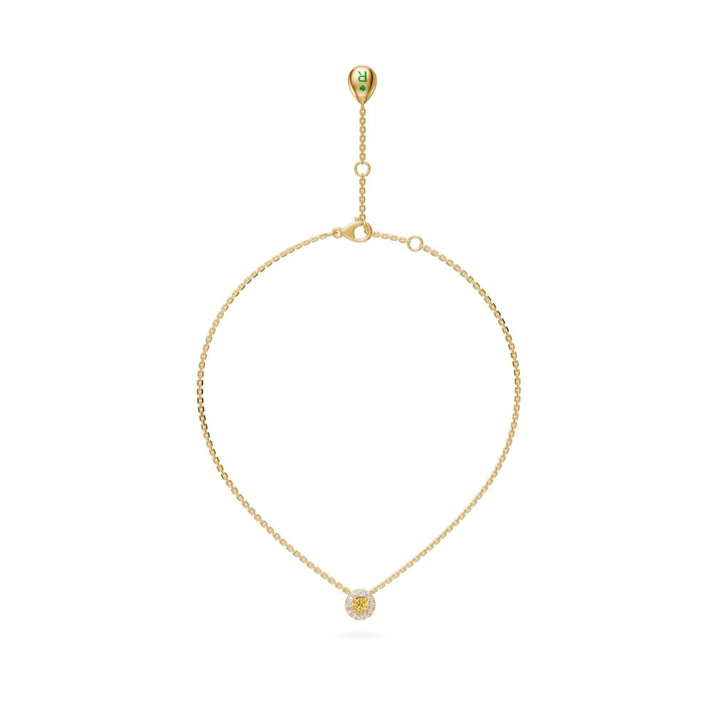 Yellow Gold Necklace with Yellow Sapphire R03110325