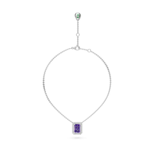 White Gold Necklace with Tanzanite Stone R38781224