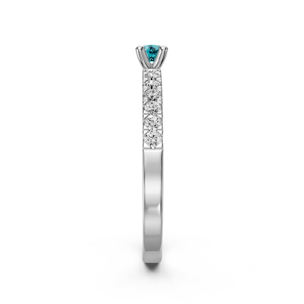Diamond Ring with Tourmaline in White Gold R03660325