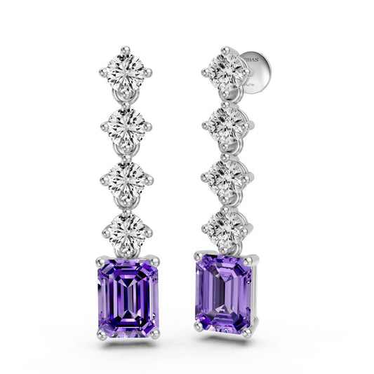 Diamond Earrings with Tanzanite in White Gold R38801224