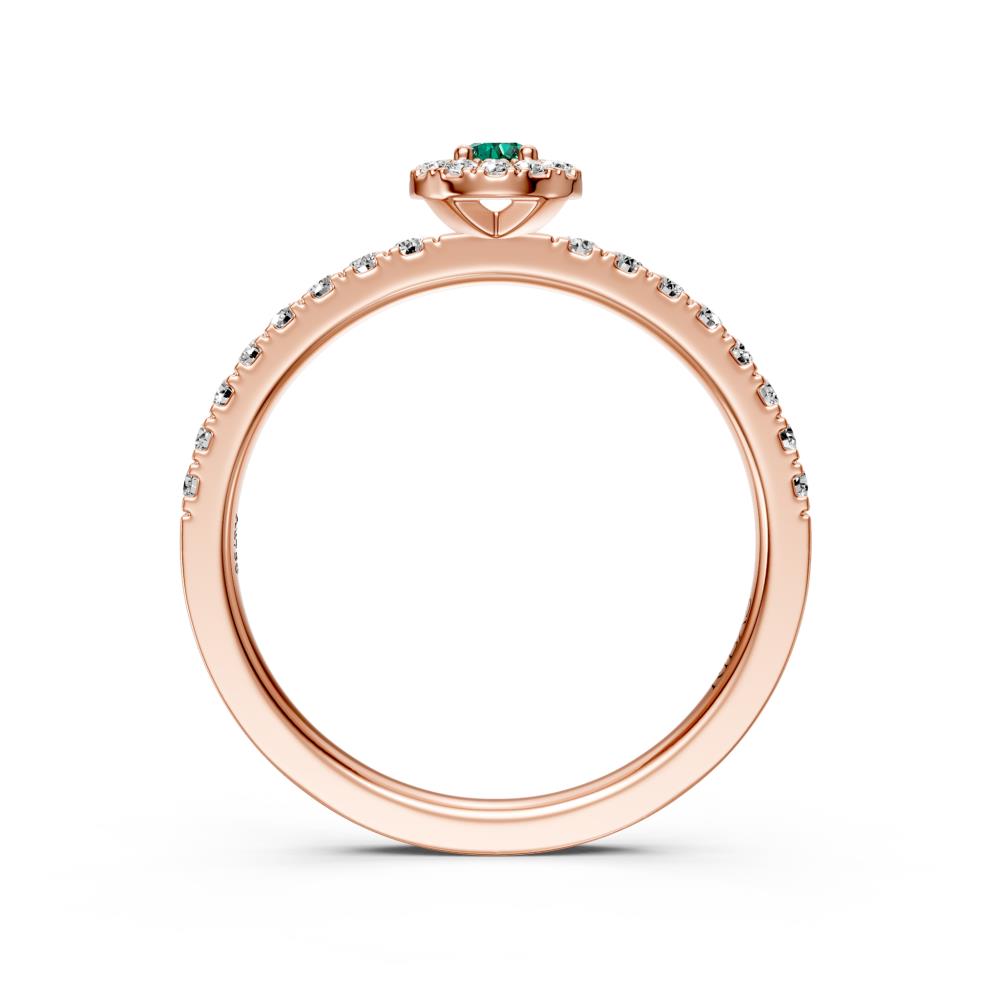 Diamond Ring with Sapphire in Rose Gold AAR0821-P