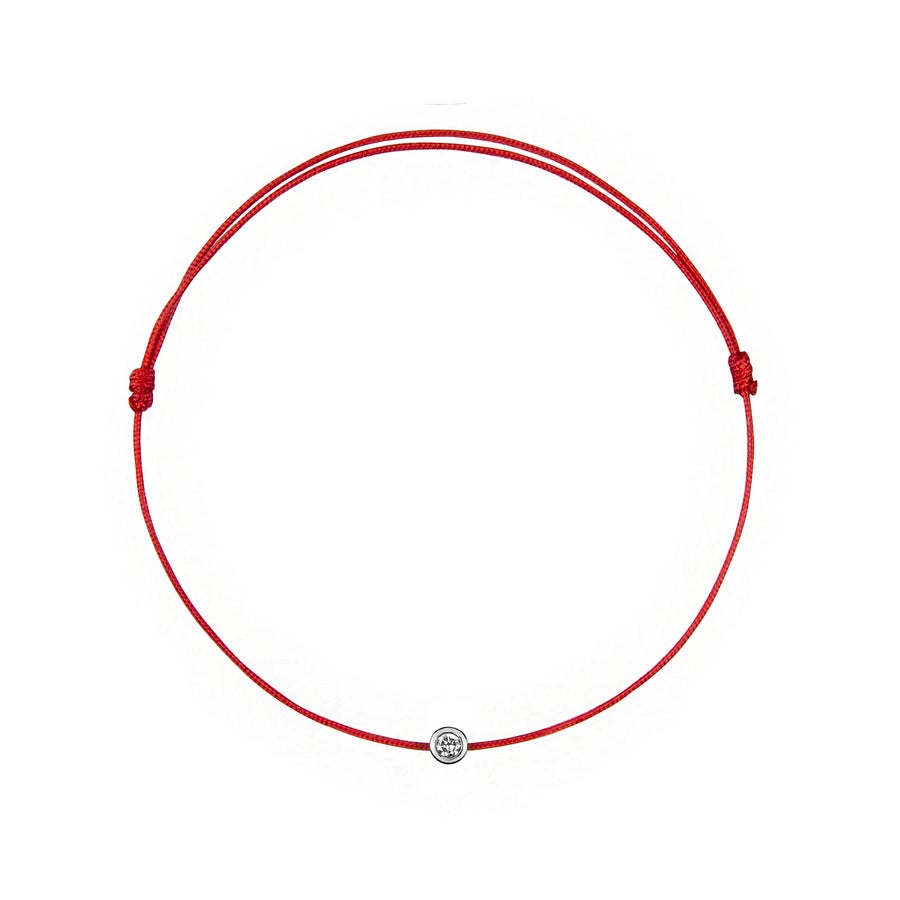 String Bracelet with Diamond in White Gold R21241024