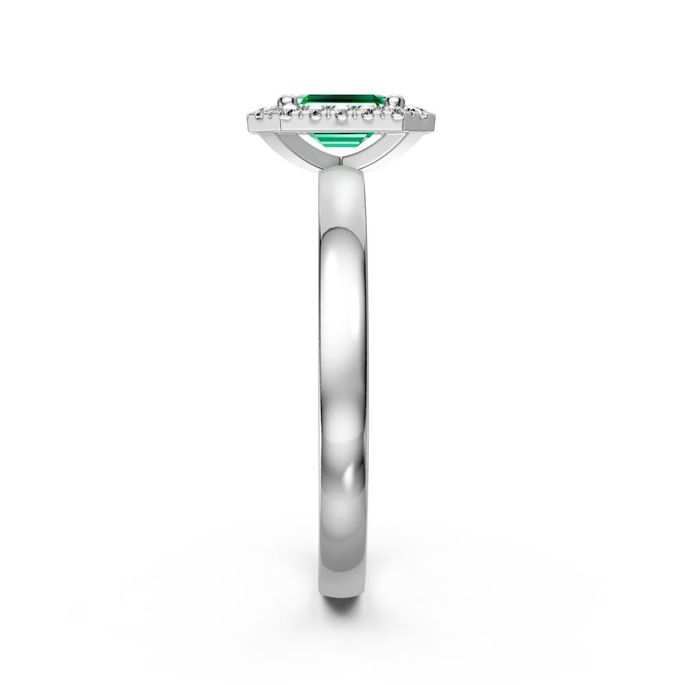 Diamond Ring with Tsavorites in White Gold R36301224