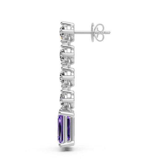 Diamond Earrings with Tanzanite in White Gold R38801224