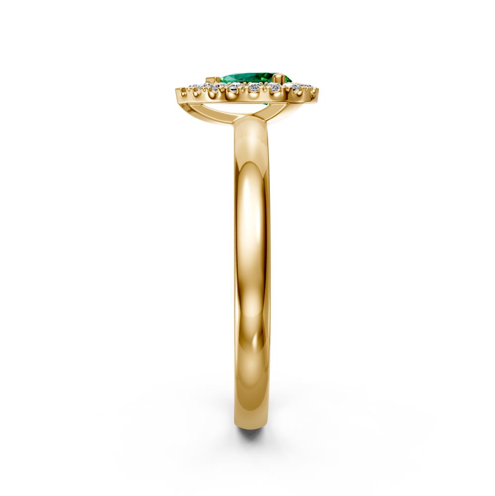 Diamond Ring with Tsavorites in Yellow Gold R38971224
