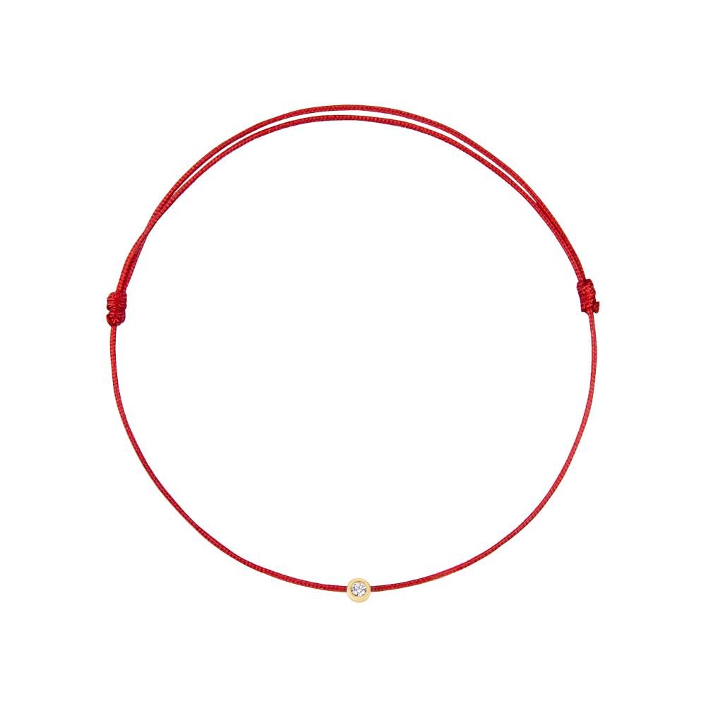 String Bracelet with Diamond in Yellow Gold JFA201908
