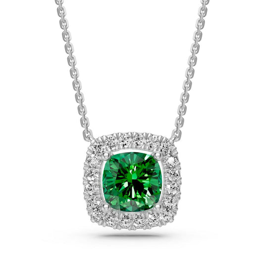 White Gold Necklace with Tsavorite Stone R37351224