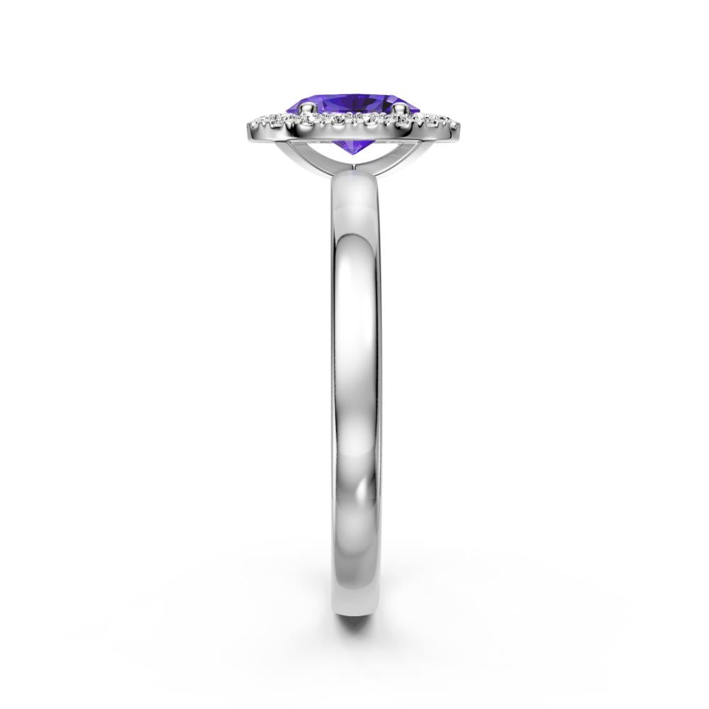 Diamond Ring with Tanzanite in White Gold R38011224