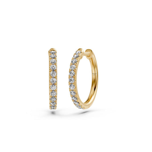 Diamond Hoop Earrings in Yellow Gold R23921124