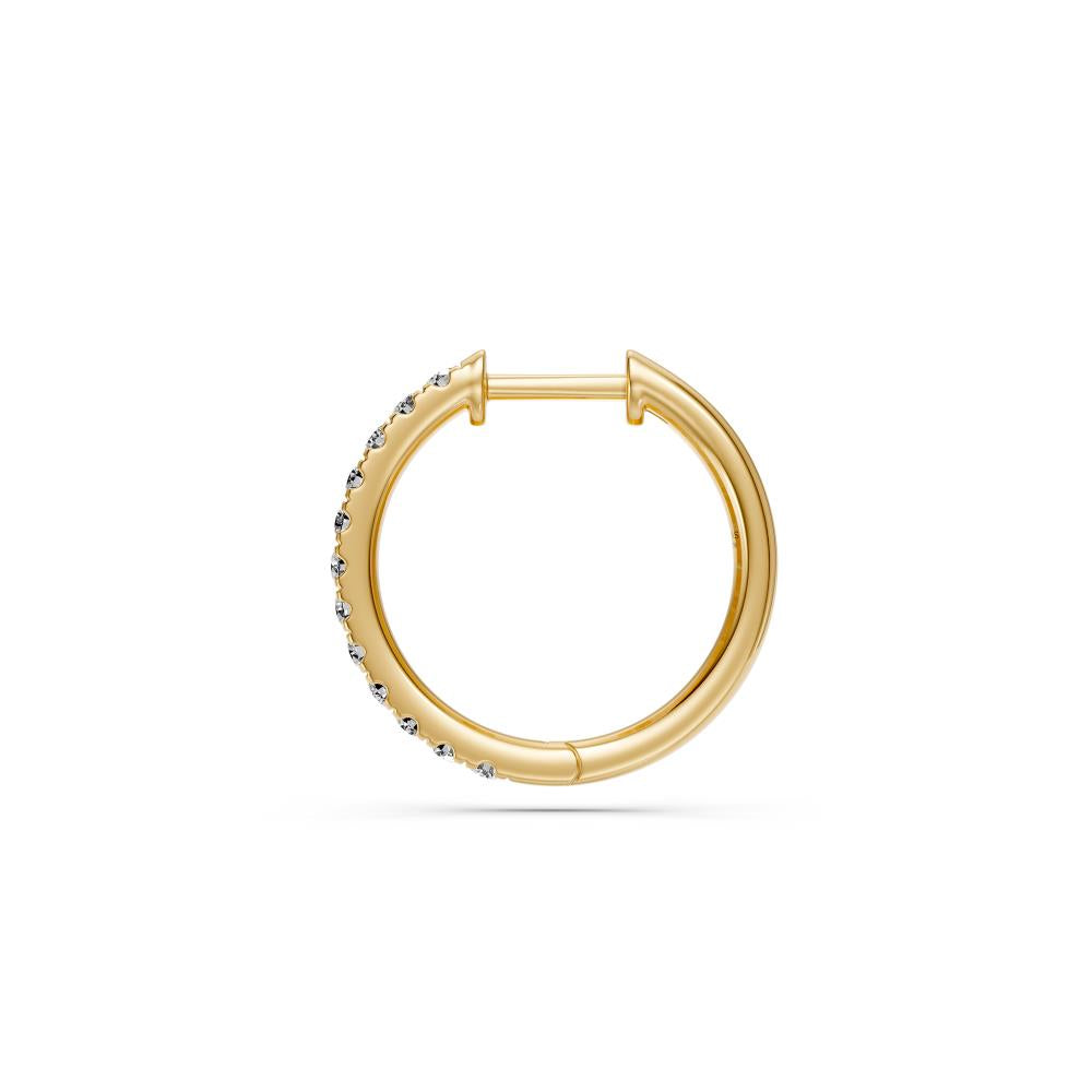 Diamond Hoop Earrings in Yellow Gold R23921124
