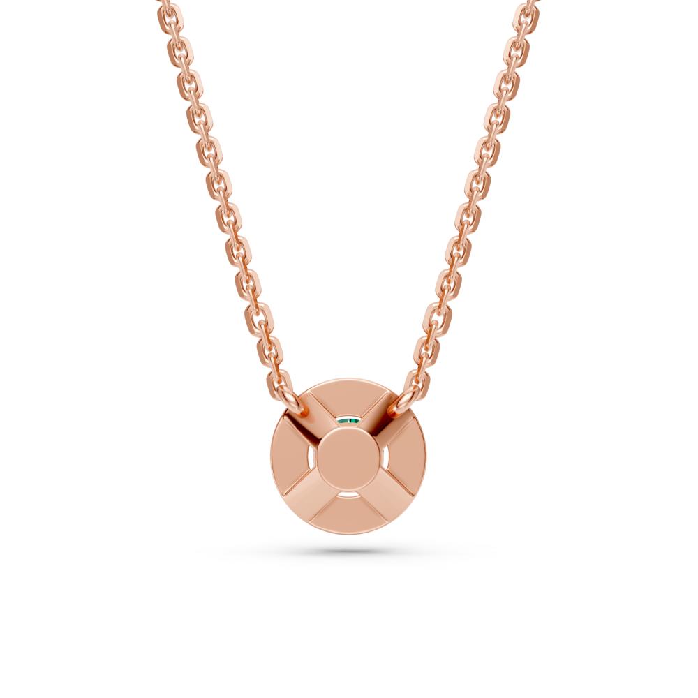 Rose Gold Necklace with Green Sapphire R02250325