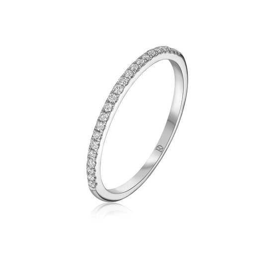 Diamond Band Ring in White Gold JFA6246