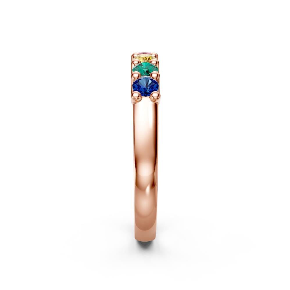 Sapphire Band Ring in Pink Gold R02770325